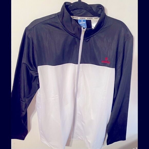 💥K .Swiss Men’s Jackets and Coat Track Jacket Black / White Sizes various 🛍🎊 - Picture 1 of 10